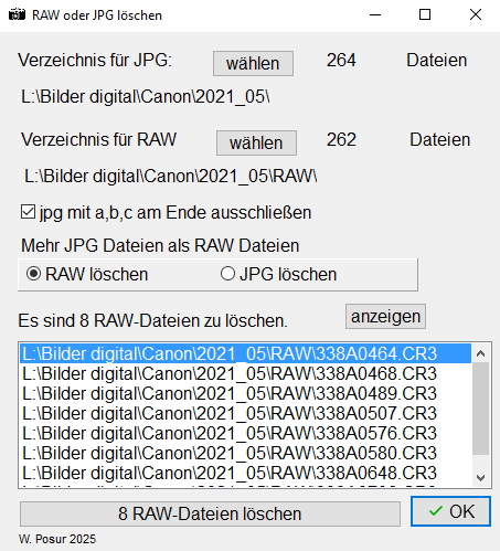RAWLoescher Screenshot RAWLoescher Screenshot